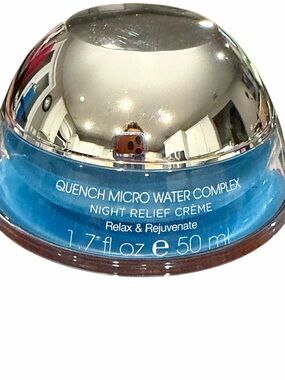 Quench Micro Water Complex Night Relief Creme Full Size Paraben Free Hydrating